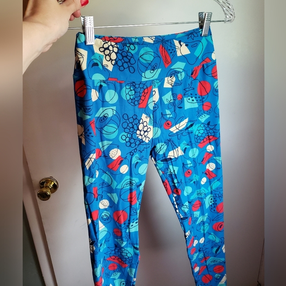 NWT lularoe fancy fruit color contrast leggings - Picture 11 of 13